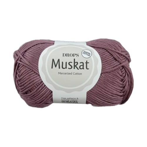 DROPS Muskat 79 ciemny, brudny fiolet bawełna maceryzowana ...
