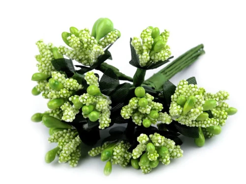 pręciki do kwiatów, bukiecik pęczek kuleczki zielone.jpg