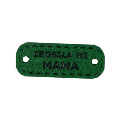 metka z filcu zrobiła mi mama butelkowa zieleń.jpg