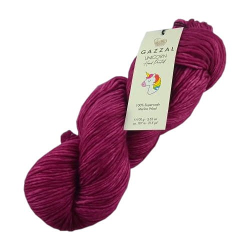 gazzal unicorn 1343 odcienie fuksji ręcznie malowana wełna merino.jpg