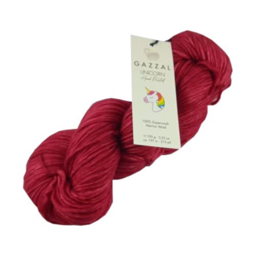 gazzal unicorn 1345 odcienie czerwieni ręcznie malowana wełna merino.jpg