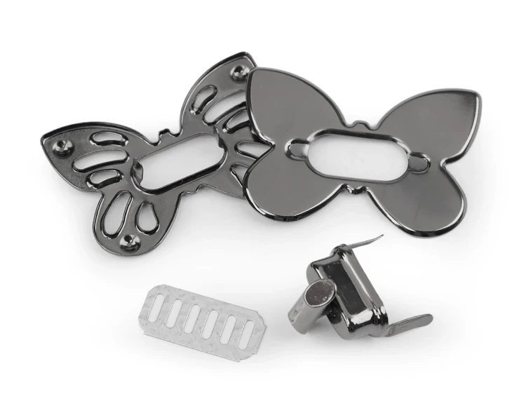 zapięcie metalowe do torby torebki motylek  czarne.jpg