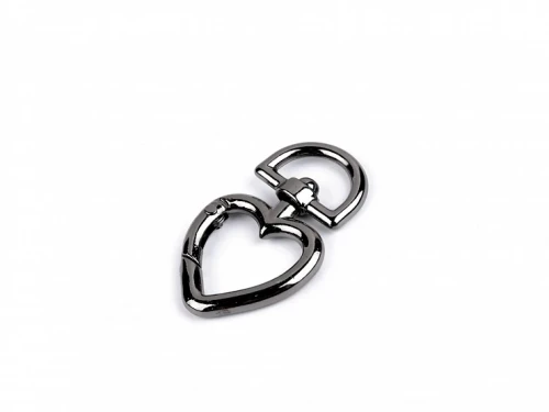 karabińczyk metalowy czarny połysk serce serduszko.jpg
