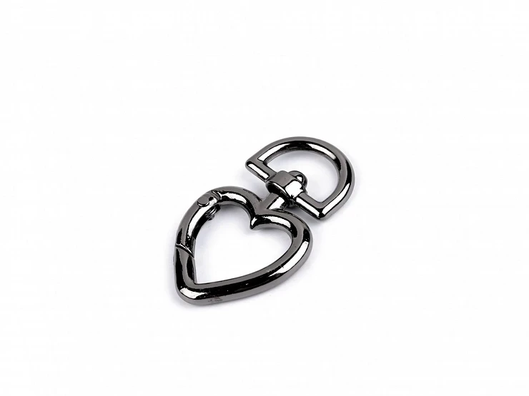 karabińczyk metalowy czarny połysk serce serduszko.jpg