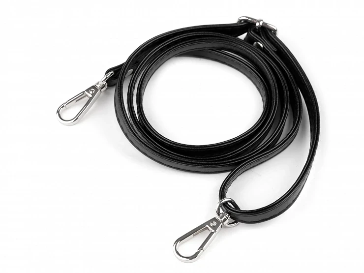 cienki pasek do torby z ekoskóry czarny srebrny.jpg