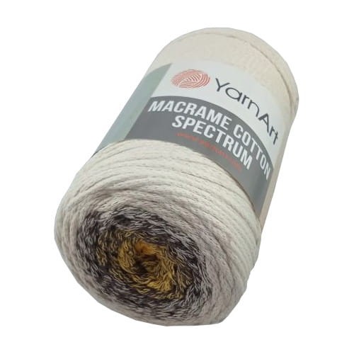 macrame cotton spectrum 1301 żółty-brązowy-ecru sznurek bawełniany ombre.jpg