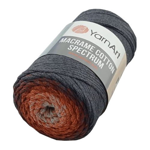 macrame cotton spectrum 1307 aqua-pomarańczowy-rudy-szary sznurek bawełniany ombre.jpg