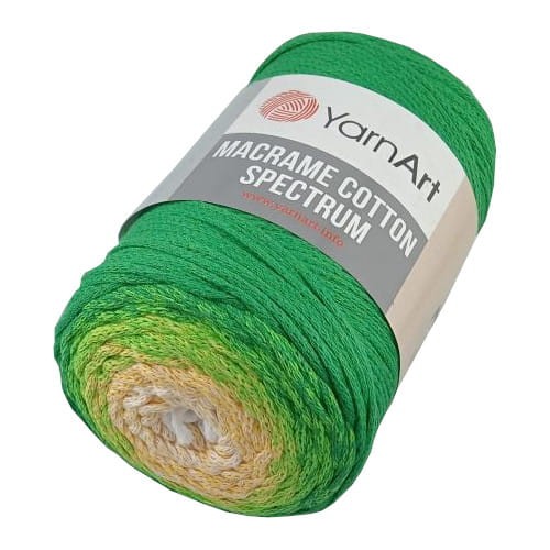 macrame cotton spectrum 1313 biały-żółty-zielony sznurek bawełniany ombre.jpg