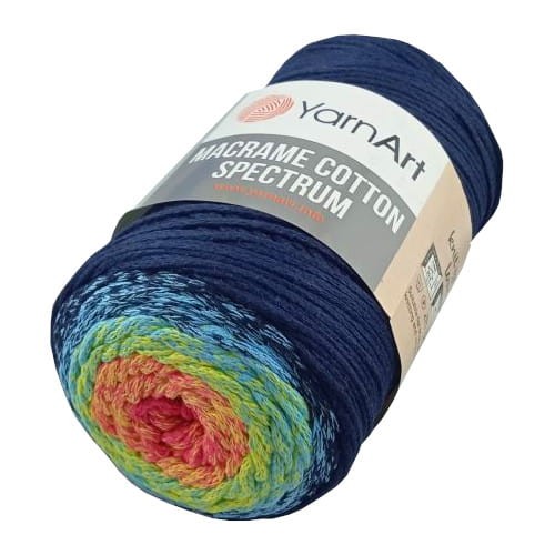 macrame cotton spectrum 1318 różowy-żółty-błękit-granatowy sznurek bawełniany ombre.jpg