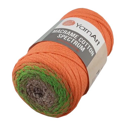 macrame cotton spectrum 1321 beżowy-zielony-pomarańczowy sznurek bawełniany ombre.jpg