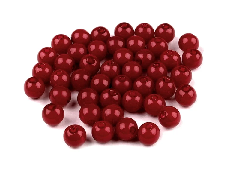 perły perełki koraliki woskowane 6 mm czerwony ciemny.jpg