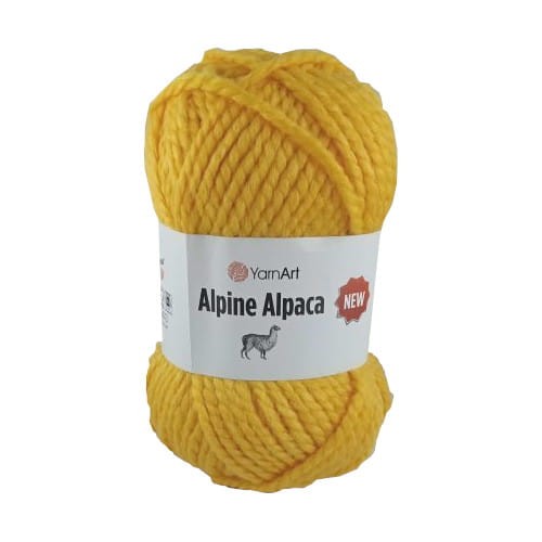 yarn art alpine alpaca 1432 żółty włóczka z alpaką .jpg
