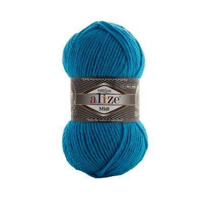 SUPERLANA MIDI-484-morski włóczka alize