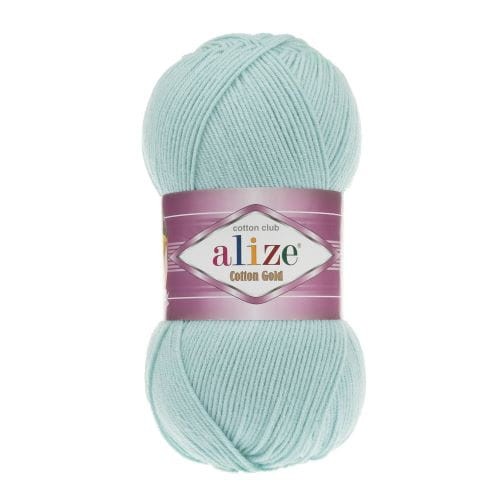 COTTON GOLD-522-Jasna mięta włóczka jak jeans
