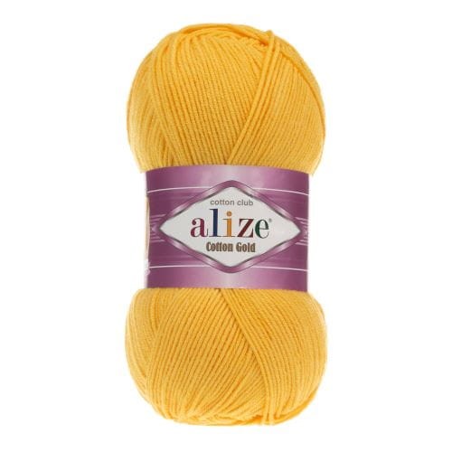COTTON GOLD-216-żółty szafranowy włóczka