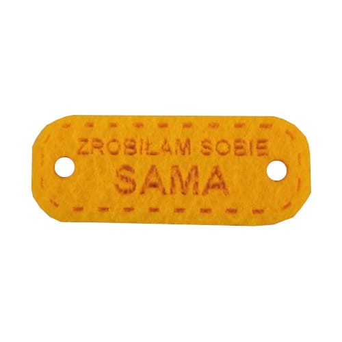 metka z filcu zrobiłam sobie sama ciepły żółty.jpg