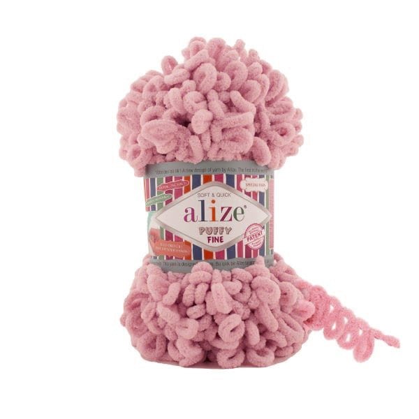 PUFFY FINE-161-włóczka pętelkowa alize pudrowy róż.jpg