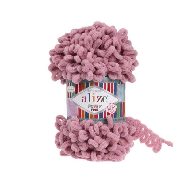 PUFFY FINE-295-włóczka pętelkowa alize brudny róż.jpg