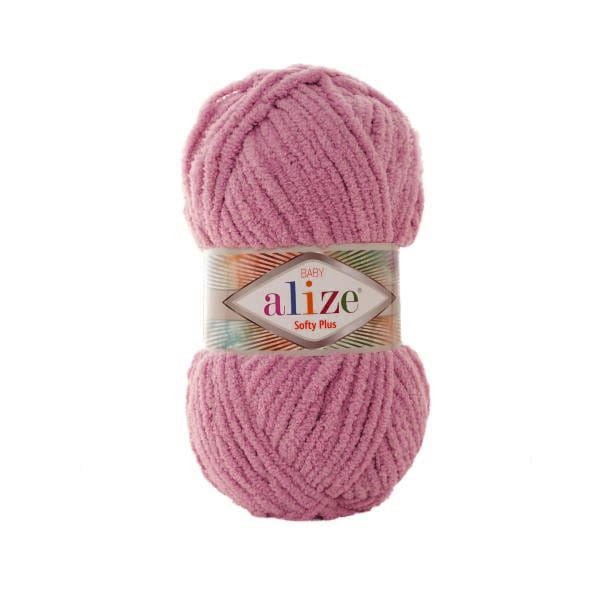 SOFTY PLUS_295_alize brudny róż pluszowa włóczka
