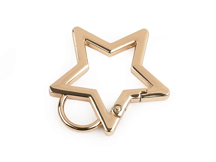 karabińczyk metalowy gwiazdagwiazdka różowe złoto.jpg