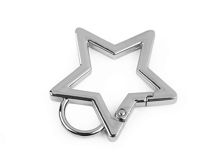 karabińczyk metalowy gwiazdagwiazdka srebrny.jpg
