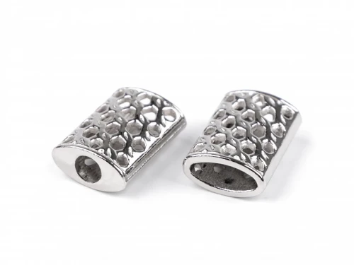 końcówka sznurka metalowa ażurowa srebrna.webp