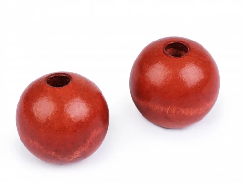 duży koralik drewniany 4 cm czerwony.webp