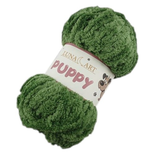 luna art puppy 130-32 ciemny zielony pluszowa włóczka.jpg