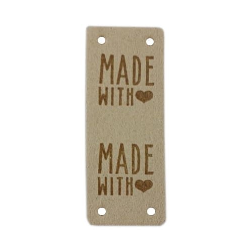 naszywka z ekoskóry made with love beżowy.jpg