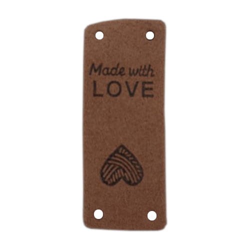 naszywka z ekoskóry made with love serce brązowy.jpg