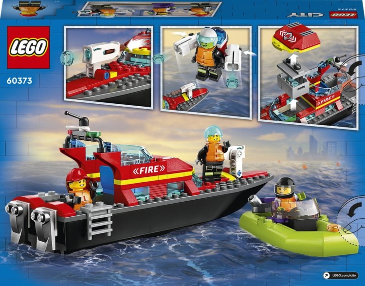 LEGO City 60373 Łódź strażacka