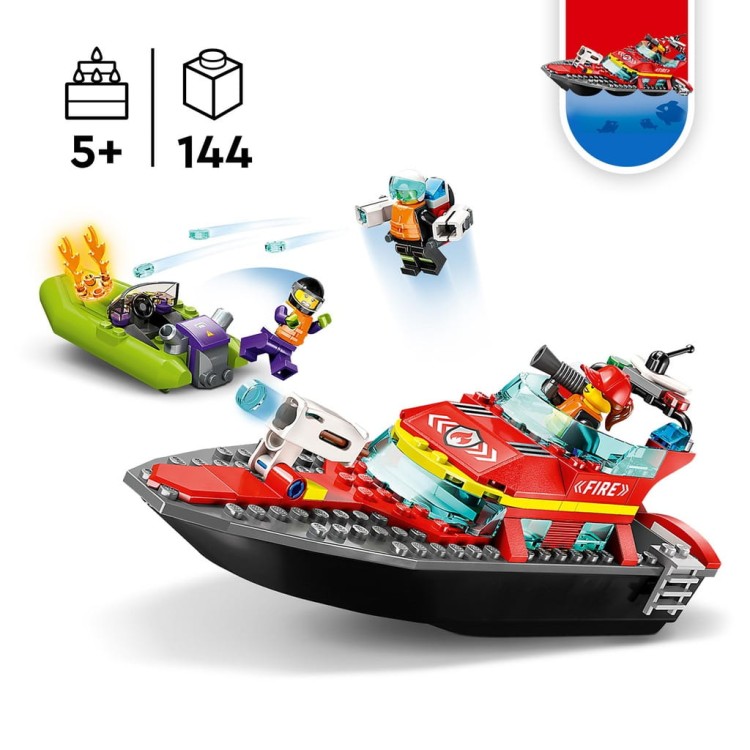 LEGO City 60373 Łódź strażacka