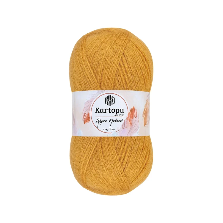 310 musztardowy kartopu angora natural wydajna włóczka.webp
