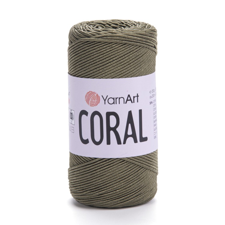 YARNART_CORAL_1920 khaki sznurek bawełniano poliestrowy.jpg