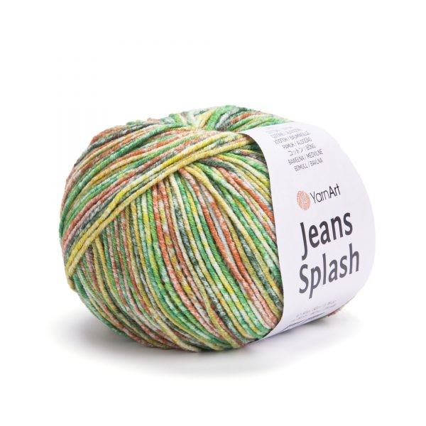 włóczka yarnart jeans splash 940 kolorowa i niegryząca