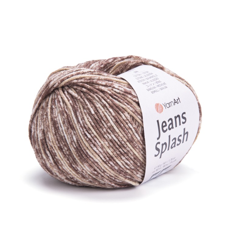 uniwersalna włóczka yarnart jeans splash 945 brązowy