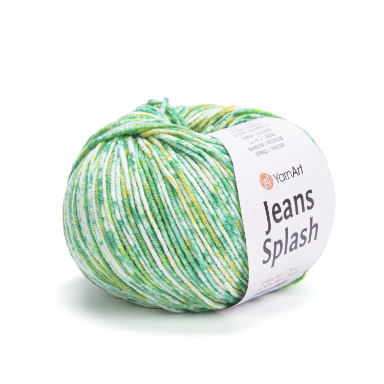 yarnart jeans splash odcienie zieleni włóczka na sweterki