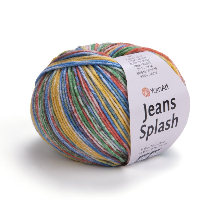 JEANS_SPLASH_952 yarnart włóczka miła w dotyku tęczowy kolor