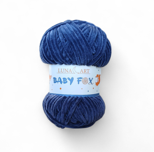 aksamitna włóczka na maskotki luna art baby fox 92 granat