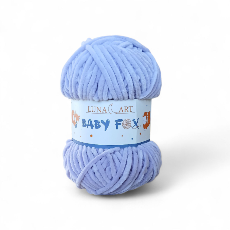 włóczka welurowa do amigurumi jasny fiolet baby fox luna art 81