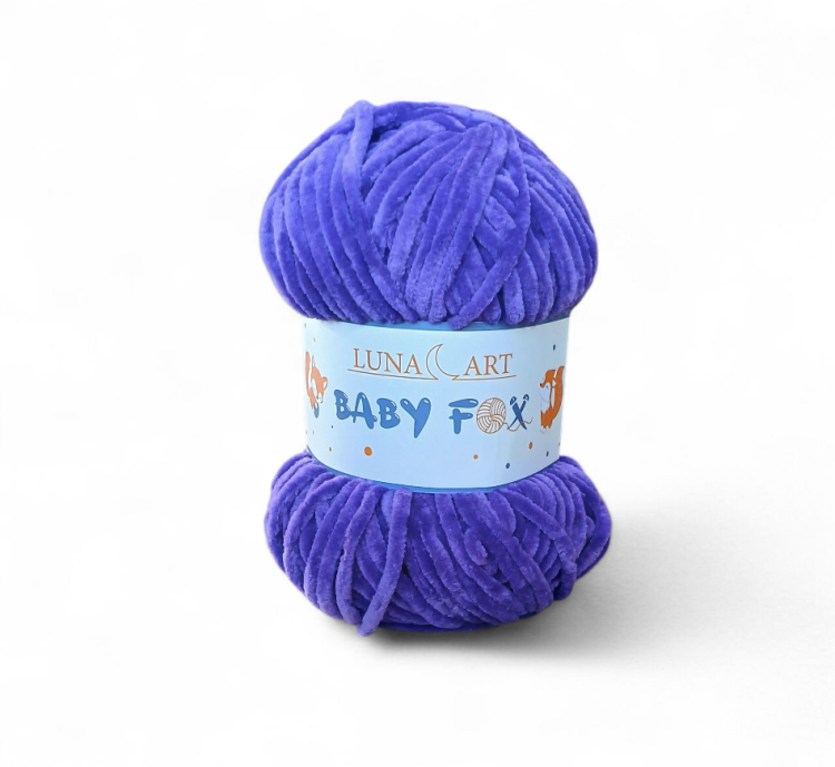 wloczka welurowa na maskotki baby fox luna art fiolet 95