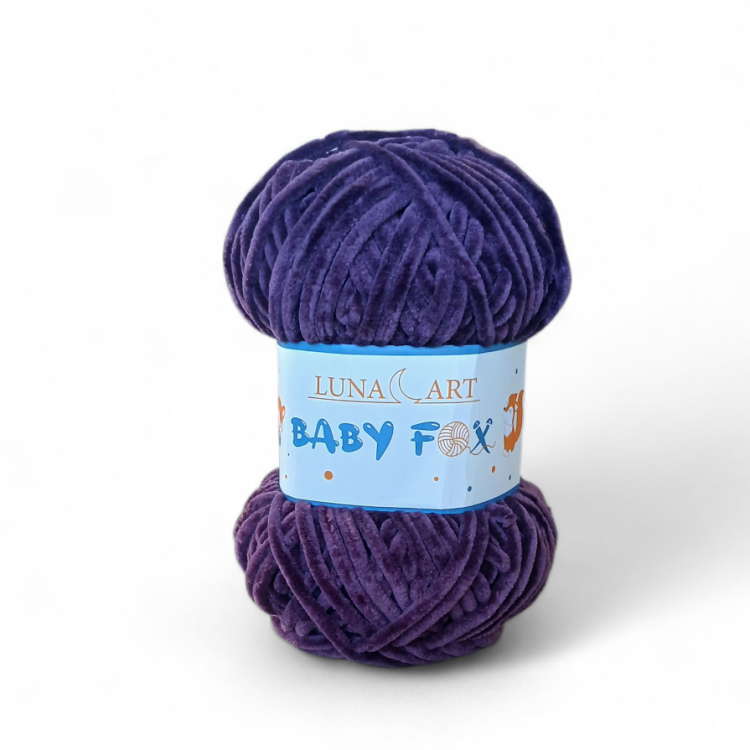 wloczka do amigurumi aksamitna baby fox ciemny fiolet