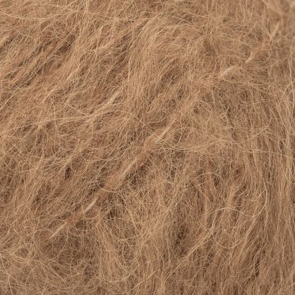 włóczka z długim włoskiem alpaca i wełna drops melody 33 jasny karmelowy brąz