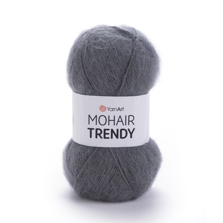 YARNART_MOHAIR_TRENDY_114-szary grafitowy wloczka moherowa