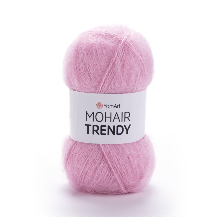 YARNART_MOHAIR_TRENDY_127-jasny róż włóczka z moherem