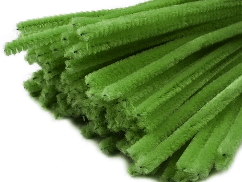 druciki kreatywne zielony naturalna zieleń pluszowe druty.webp