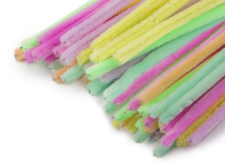 Druciki kreatywne pluszowe druty w kolorach pastelowych