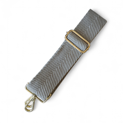 szeroki pasek do torebki beżowy ze złotem