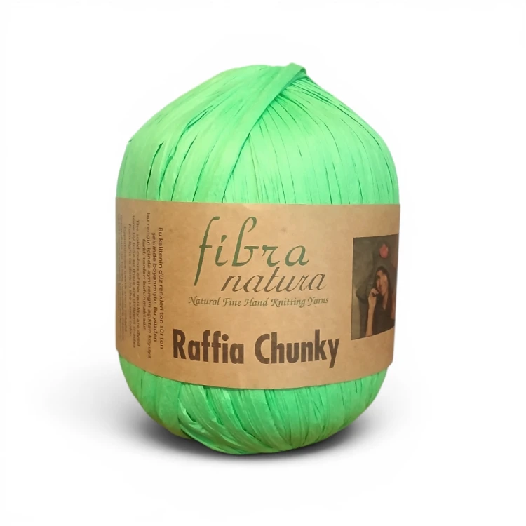 zielona rafia naturalna z wiskozy (celulose rayon)