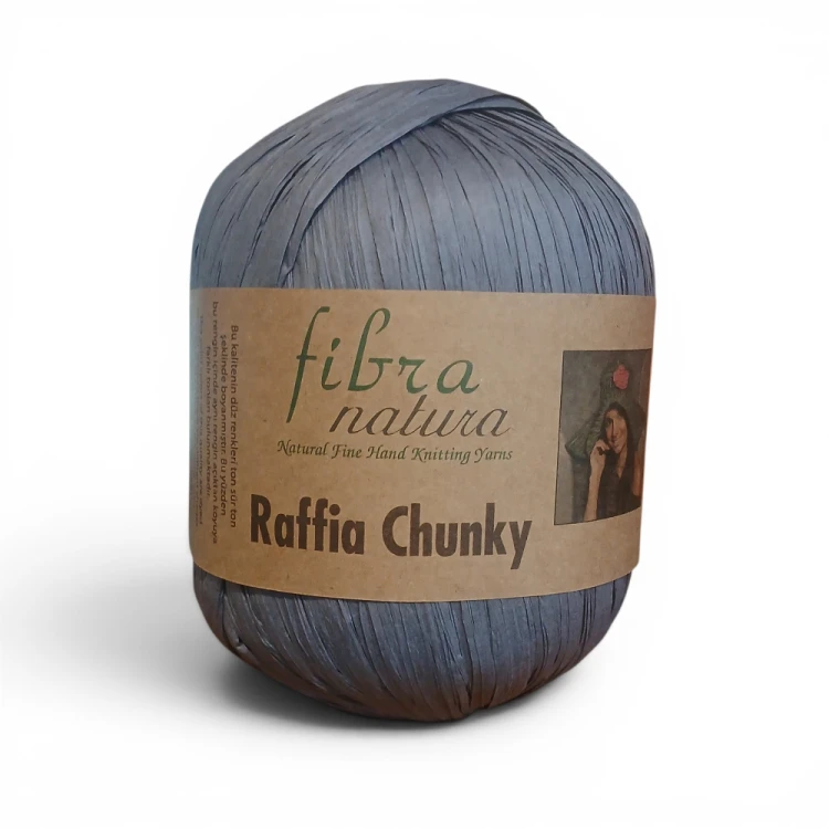 raffia chunky naturalna rafia szara na torebki i kapelusze
